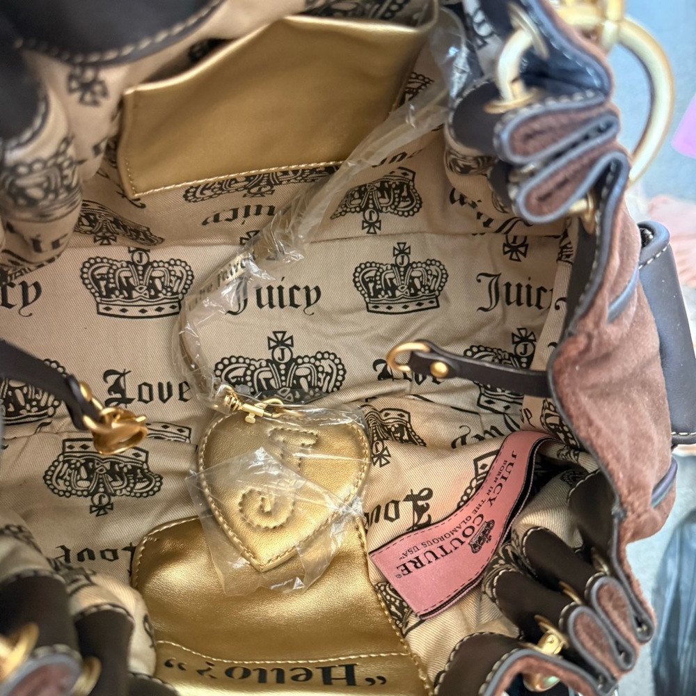 👑 Vintage Royal Juicy Couture Brown baby fluffy purse Once Upon a Time - Picture 9 of 13
